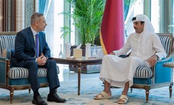 أمير قطر ووزير الخارجية التركي يبحثان علاقات التعاون وجهود خفض التصعيد بالمنطقة