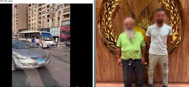 خلاف على أولوية المرور.. الداخلية تكشف حقيقة فيديو الاعتداء على مسن وتحطم سيارته في النزهة