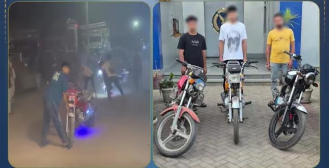 ضبط 3 أشخاص ظهروا في فيديو يؤدون حركات استعراضية بالدراجات النارية في المنوفية
