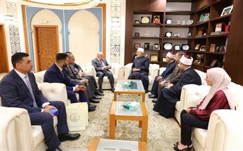 مفتي الجمهورية يستقبل قاضي قضاة فلسطين لتنسيق الجهود بين المؤسسات الدينية في مواجهة التحديات الراهنة
