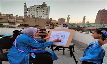 ورشة لرسم البورتريه بالرصاص بأسلوب الرسم التوضيحي الحديث بقصر ثقافة طهطا