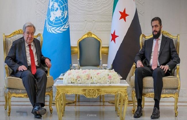 الرئيس السوري يبحث مع أمين عام الأمم المتحدة التعاون لدعم ‏جهود التعافي المبكر