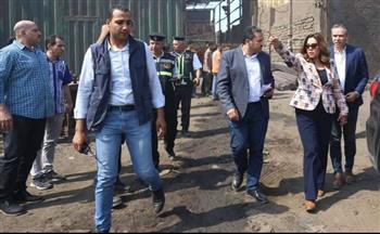 وزيرة التنمية المحلية تجري زيارة مفاجئة لتفقد منطقة العكرشة الصناعية بالقليوبية