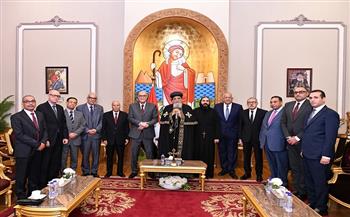 البابا تواضروس يستقبل رئيس هيئة قضايا الدولة بالمقر البابوي