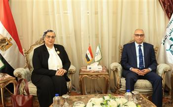 رئيسة القومي للمرأة تزور مجلس الدولة لتهنئة المستشار محمود إبراهيم أبو الدهب لتوليه رئاسة المجلس