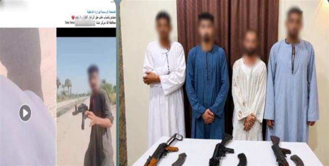 كشف حقيقة فيديو تهديد المواطنين بالسلاح في قنا.. وضبط المتهمين و3 بنادق آلية
