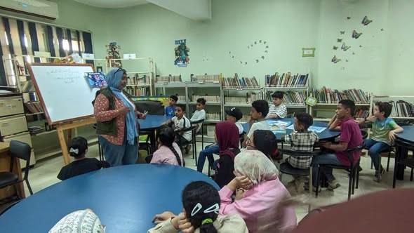 ندوة توعوية بعنوان "ترشيد استهلاك المياه" لتعزيز السلوكيات لأطفال بمكتبة شبرا الخيمة