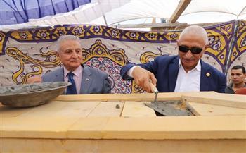 محافظ شمال سيناء يضع حجر الأساس لمشروع إنشاء مكتبة مصر العامة بالعريش