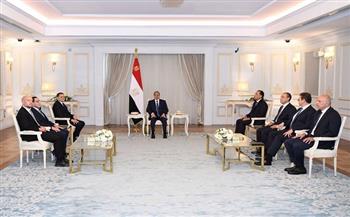 الرئيس السيسي يستقبل رئيس حكومة الوحدة الوطنية الليبية بمدينة العلمين ويؤكد عمق العلاقات بين البلدين