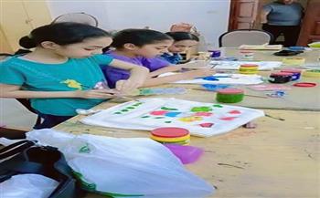 قصر ثقافة دمنهور ينظم ورشة رسم على القماش