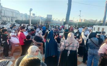 "شارع الفن" يواصل فعالياته في حديقة صنعاء بكفر الشيخ