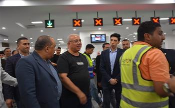 قيادات "المترو والمونوريل" يتفقدون محطة R2 لضمان انسيابية حركة الجماهير