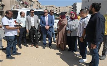 محافظ بورسعيد يتفقد أعمال إنشاء مجمع العبور التجاري بمدينة بورفؤاد