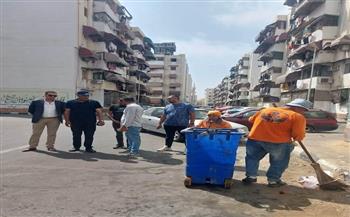 نائب محافظ بورسعيد يقود حملة مكبرة لإزالة الإشغالات بشارعي 23 ديسمبر والعبور 