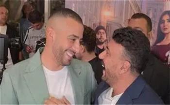 أحمد العوضي ومي عمر يحتفلان بالعرض الخاص لفيلم «شمشون ودليلة» بالقاهرة الجديدة