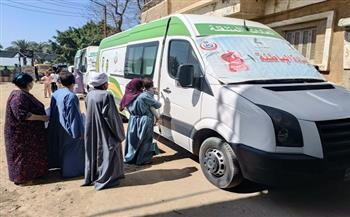 صحة المنيا: تقديم 1507 خدمة طبية مجانية بقافلة "نزلة العمودين" في سمالوط