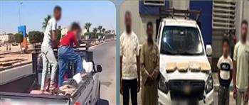 كشف حقيقة فيديو سرقة بلاط رصيف بالعاشر من رمضان.. الداخلية: استخدموه لرفع السيارة بعد تعطلها