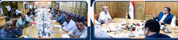 محافظ قنا يبحث تعظيم الموارد المحلية للمحافظة واستيداء حق الدولة