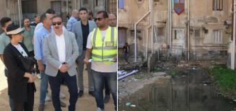  محافظ بورسعيد يتابع ميدانيًا أعمال تطوير ورفع كفاءة مساكن البنك الأصفر وعمر المنخفض بحي الزهور