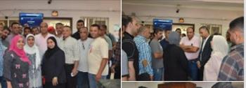 رئيس مياه الشرب بالجيزة يتفقد المركز الطبي ويتابع تطبيق المرحلة الأولى من المنظومة الإلكترونية لميكنة الخدمات 