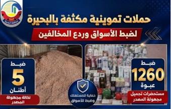 حملات مكثفة بالبحيرة تضبط سلعًا منتهية الصلاحية ومبيدات مجهولة المصدر