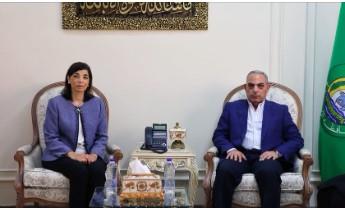 محافظ الإسماعيلية يستقبل المدير التنفيذي لصندوق مساعدة ضحايا الاتجار بالبشر