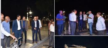 محافظ الأقصر يتفقد المراحل النهائية لتركيب الخط الناقل للمياه بكورنيش النيل  