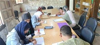 ورشة تعليم رسم المنظور الهندسي بمكتبة الحديقة الخضراء الثقافية