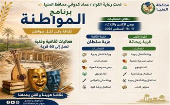 اليوم بالمنيا.. انطلاق فعاليات ثقافية وفنية بقرية ريحانة وعزبة سلطان ضمن برنامج «المواطنة»