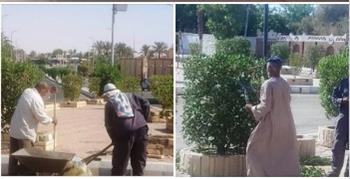 جهود مكثفة لأعمال النظافة ورفع كفاءة الشوارع والميادين بمدينة أبو سمبل السياحية