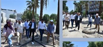 محافظ الأقصر يتابع أعمال تطوير بمدينة الأقصر بشارع خالد بن الوليد والكرنك ورفع كفاءة المرافق 
