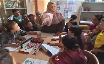 ورشة رسم بمكتبة بلهاسة احتفالًا بالمولد النبوي الشريف 