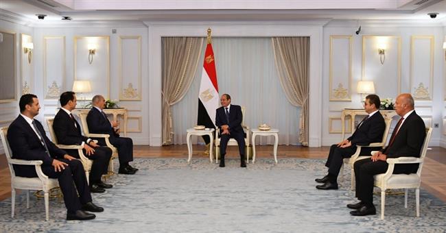 الرئيس السيسي يستقبل القائد العام للجيش الوطني الليبي