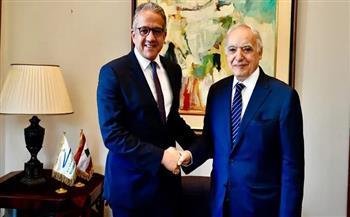 وزير الثقافة اللبناني يبحث مع مدير عام اليونسكو خالد العنانى مشاريع التعاون المشترك