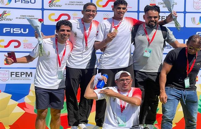 وزير الرياضة يهنئ منتخب الخماسي الحديث بتصدره بطولة العالم للجامعات بمدربد  