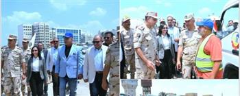 محافظ البحيرة وقائد قوات الدفاع الشعبي والعسكري يتفقدان إصطفاف المركبات والمعدات الهندسية بالأبعادية بدمنهور 