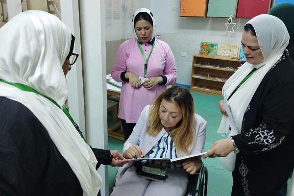 خلال جولتها ببورسعيد.. المشرف العام لـ«قومي الإعاقة» تتفقد حضانة للأطفال ذوي الإعاقة الذهنية