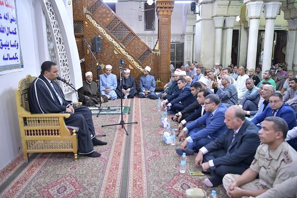 محافظ قنا يشهد الاحتفال بذكرى المولد النبوي الشريف بمسجد سيدي عبدالرحيم القنائي