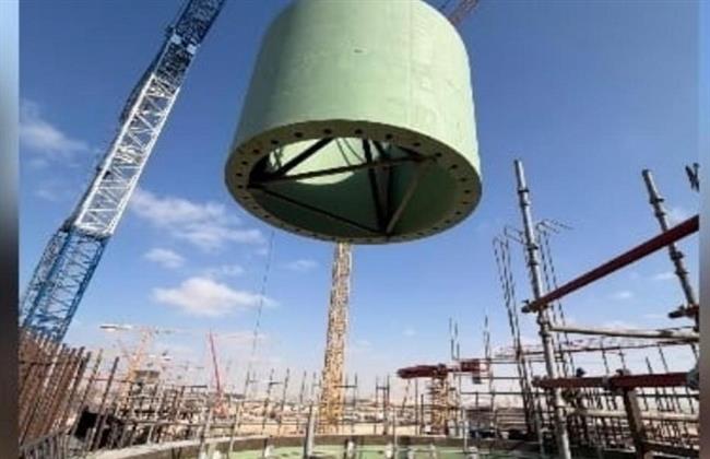 إنجاز هندسي جديد بمحطة الضبعة النووية: تركيب مكون الحماية الجافة (Dry Shielding) للوحدة الثالثة بنجاح 
