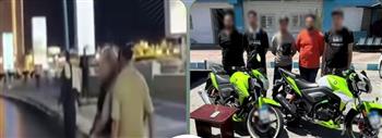 ضبط طالبين و3 آخرين لمضايقة شخص وتصويره أثناء سيرهم بدراجتين ناريتين بالإسكندرية