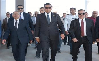 وزير الشباب والرياضة ومحافظ بورسعيد يتفقدان استاد النادي المصري لمتابعة مستجدات العمل بالاستاد 