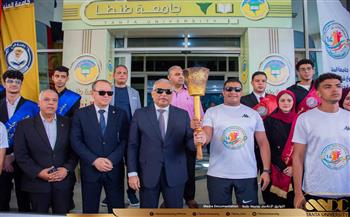 رئيس جامعة طنطا يشهد وصول شعلة «أسبوع شباب الجامعات والمعاهد العليا الـ14»