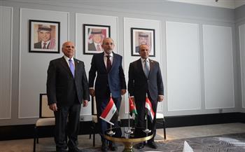 وزير الخارجية يؤكد دعم مصر للقضية الفلسطينية خلال اجتماع آلية التعاون الثلاثي مع الأردن والعراق