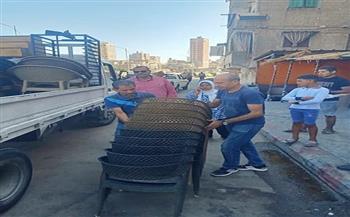 الإسكندرية: إزالة الإشغالات والتعديات على حرم الطريق العام وتحقيق السيولة المرورية