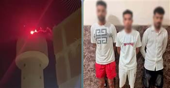 ضبط 3 أشخاص أشعلوا ألعابًا نارية أعلى محطة مياه في كفر شكر