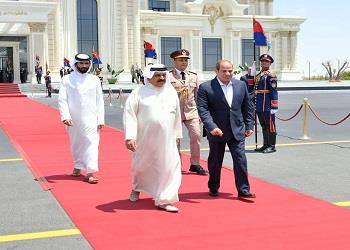 الرئيس السيسي يودع ملك البحرين بمطار العلمين الدولي