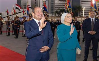 السيدة انتصار السيسي ترحيبًا بزيارة الرئيس الصيني وقرينته: "أهلًا بكم في مصر"