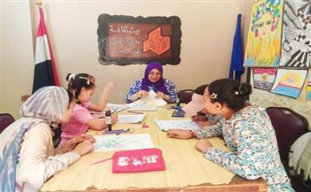 ورشة للفنون التشكيلية بالألوان المائية ببيت ثقافة كوم حمادة