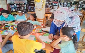ورشة للرسم والتلوين بمكتبة عمر مكرم احتفالًا بالعيد القومي للبحيرة