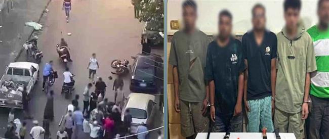 ضبط 6 أشخاص في مشاجرة بالأسلحة البيضاء بسبب خلافات الجيرة بالإسماعيلية